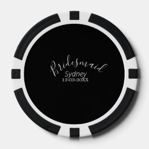 Brautjungfer Junggesellinnenabschied Name modern Pokerchips