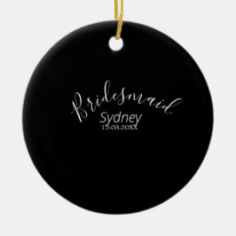 Brautjungfer Junggesellinnenabschied Namen modern  Keramik Ornament