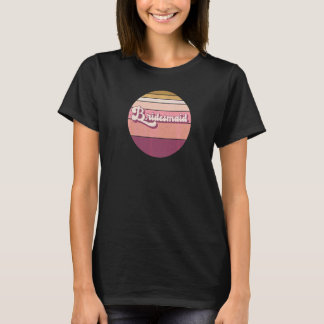 Brautjungfer Junggesellinnenabschied Retro Vintage T-Shirt