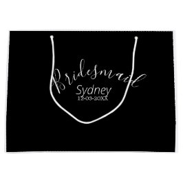 Brautjungfer Junggesellinnenparty Name modern  Große Geschenktüte