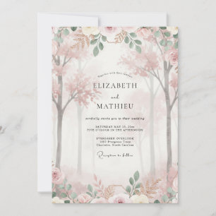 Brautjungfer Kirschblüten-Hochzeit Einladung