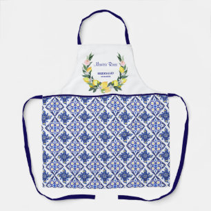 Brautjungfer Lemons Blue Italienische Fliesen Brau Schürze