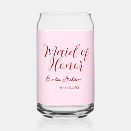 Brautjungfer lila name datum rosa pastel bräute dosenglas