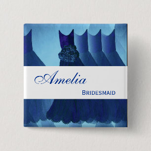 BRAUTJUNGFER Marine-Blau bekleidet F200B1 Button