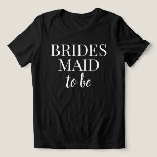 Brautjungfer-Minimalistisches Schwarz-Weiß-Shirt Tri-Blend Shirt
