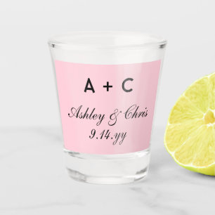 Brautjungfer Modernes Personalisiertes Hochzeitsem Schnapsglas