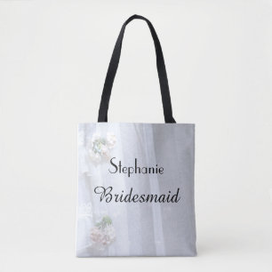 Brautjungfer Personalisierter Name Faux Antik Spit