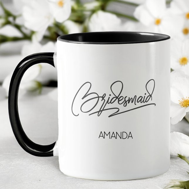 Brautjungfer Personalisierter Name Tasse (Personalized Bridesmaid Coffee Mug)