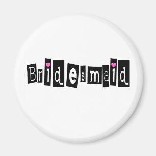 Brautjungfer (Quadrat-Schwarzes) Magnet