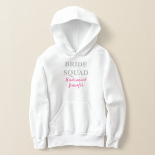 Brautjungfer Rosa Benutzerdefinierter Name Hochzei Hoodie
