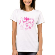 Brautjungfer Rosa Doodle Skizze Hochzeitsbilder