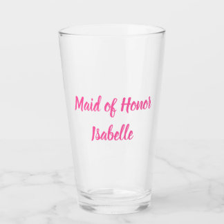 Brautjungfer rosa personalisierte Geschenke Hochze Glas