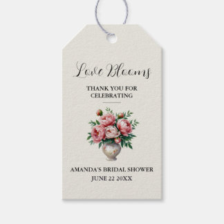Brautjungfer Rosa Pfingstrose Love Blooms Hochzeit Geschenkanhänger