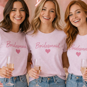 Brautjungfer-Script-Heart-Shirt für die zukünftige T-Shirt