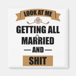 Brautjungfer-Shirt Betrunken Junggesellinnenabschi Magnet