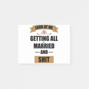 Brautjungfer Shirt Betrunken Junggesellinnenabschi Post-it Klebezettel