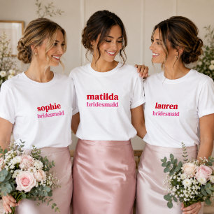 Brautjungfer T-Shirts Junggesellinnenabschied Br