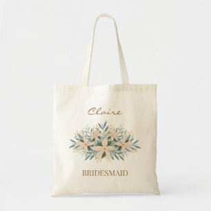 Brautjungfer-Tasche mit Wildblumen-Monogramm Tragetasche