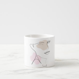 Brautjungfer-Tasse - Ästhetische Linienkunst-Kaffe Espressotasse
