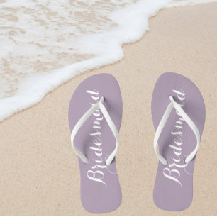 Brautjungfer Trendy Mauve Flip Flops