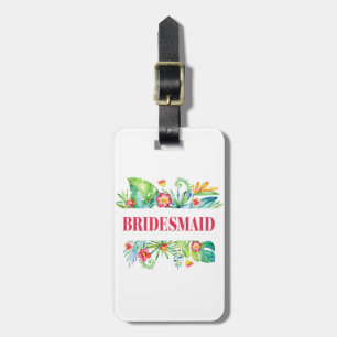 Brautjungfer Tropische Strand-Ziel-Hochzeit Gepäckanhänger