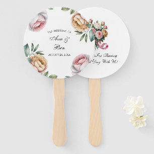 Brautjungfer und Elfenbein-Rosen-Hochzeit Fächer