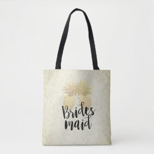 Brautjungfer Vintage Gold Ananas Paar Hochzeit
