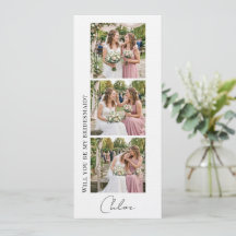 Brautjungfer Vorschlag Foto-Streifen-Design-Druck