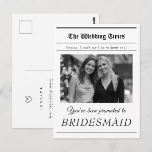 Brautjungfer Vorschlag Foto Zeitung Postkarte