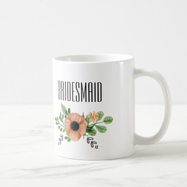 Brautjungfern-Blumenkaffee-Tasse Tasse (Rechts)