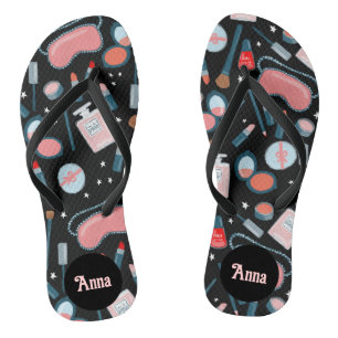 Brautjungfern Braut Vintage Beauty Kosmetik Custom Flip Flops