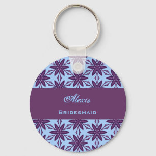 Brautjungfern-Gastgeschenk Hochzeits-lila Schlüsselanhänger