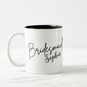 Brautjungfern-Geschenke   Benutzerdefinierte moder Zweifarbige Tasse