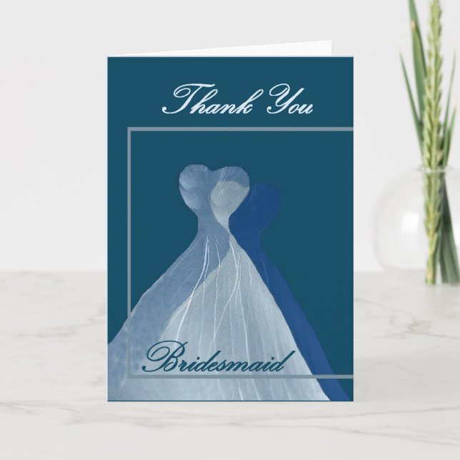 Brautjungfern-Hochzeit DANKEN IHNEN Dankeskarte (Vorderseite)