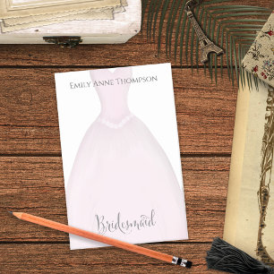 Brautjungfern Hochzeit Süße Vintage-Kleid individu Post-it Klebezettel
