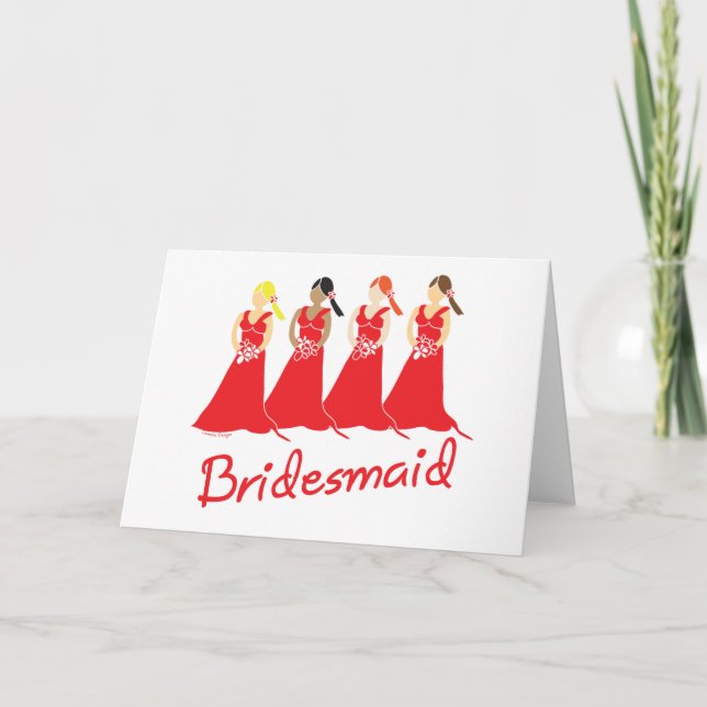 Brautjungfern Karten (Vorderseite)
