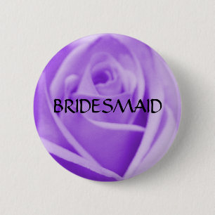 BRAUTJUNGFERN-Lavendel-Rosenknopf Button