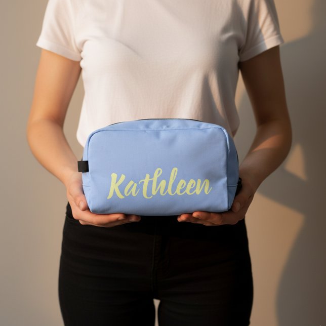 Brautjungfern-Reise-Tasche mit individuellem Blauw Waschbeutel (Custom Teacher Appreciation Bag, Custom Graduation Gift Makeup Bag, Bridesmaid Proposal Cosmetic bag)