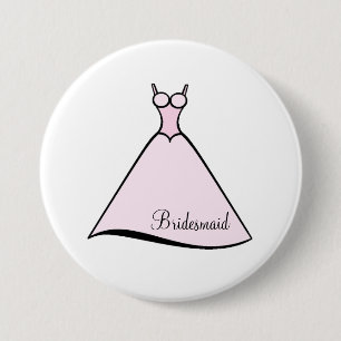 Brautjungfern-rosa Kleid Button