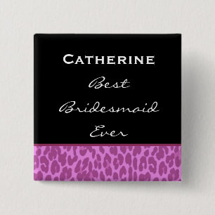 Brautjungfern-rosa Leopard Z002 Button