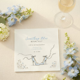 Brautjungfern Something Blue Brautparty Serviette
