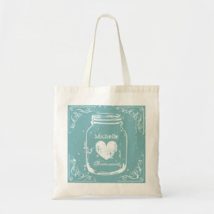 Brautjungfern-Tasche aus vintage Mason-Glas für Ho Tragetasche