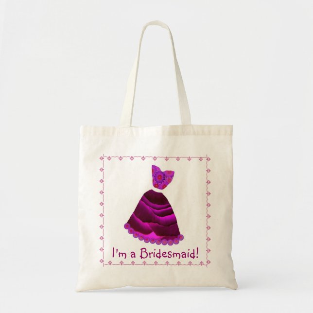Brautjungfern-Tasche - MAGENTAROTES Tragetasche (Vorne)