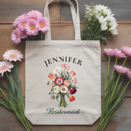 Brautjungfern-Tasche mit Wildblumen-Muster als Ges Tragetasche