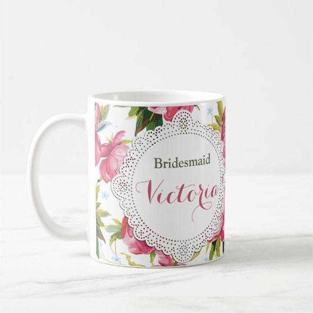 Brautjungfern-Tasse, Trauzeugingeschenk, Wedding Tasse (Links)