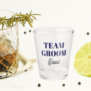 Brautjungfern-Team in Navy Blau Schnapsglas