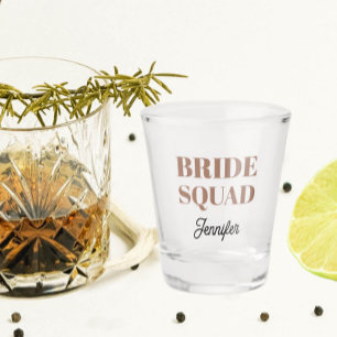 Brautjungfern-Truppe Mocha Personalisiert Schnapsglas