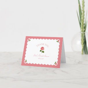 Brautjungfernparty Dusty Rose Pink Klassisch Gesch Dankeskarte