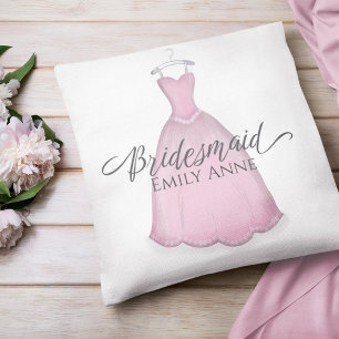 Brautjungfrau Hochzeit Personalisiert Vintagen ros Kissen