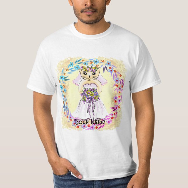 Brautkatze  T-Shirt (Vorderseite)